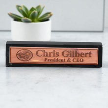 Load image into Gallery viewer, Desk Wedge Name Plate - PERSONALIZED - Noahs Ark - 11 Inches