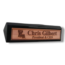 Load image into Gallery viewer, Desk Wedge Name Plate - PERSONALIZED - Louisiana - 11 Inches - Cajun