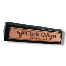 Load image into Gallery viewer, Desk Wedge Name Plate - PERSONALIZED - Moose - 11 Inches