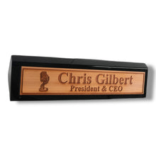 Load image into Gallery viewer, Desk Wedge Name Plate - PERSONALIZED - Microphone - 11 Inches