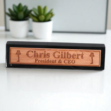 Load image into Gallery viewer, Desk Wedge Name Plate - PERSONALIZED - Leg Lamp - 11 Inches