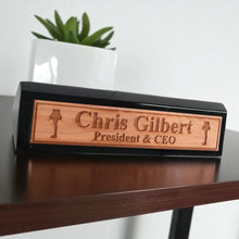 Load image into Gallery viewer, Desk Wedge Name Plate - PERSONALIZED - Leg Lamp - 11 Inches