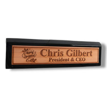 Load image into Gallery viewer, Desk Wedge Name Plate - PERSONALIZED - Merry Christmas - 11 Inches