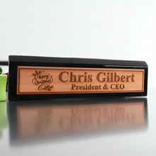 Load image into Gallery viewer, Desk Wedge Name Plate - PERSONALIZED - Merry Christmas - 11 Inches