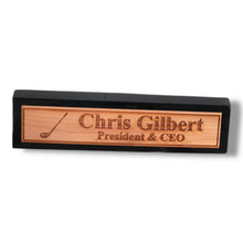 Load image into Gallery viewer, Desk Wedge Name Plate - PERSONALIZED - Golf - 11 Inches