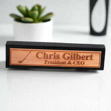 Load image into Gallery viewer, Desk Wedge Name Plate - PERSONALIZED - Golf - 11 Inches