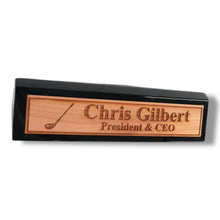 Load image into Gallery viewer, Desk Wedge Name Plate - PERSONALIZED - Golf - 11 Inches