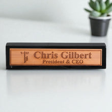 Load image into Gallery viewer, Desk Wedge Name Plate - PERSONALIZED - Lineman - 11 Inches