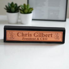 Load image into Gallery viewer, Desk Wedge Name Plate - PERSONALIZED - It takes a big heart to shape little minds - 11 Inches