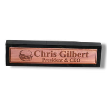 Load image into Gallery viewer, Desk Wedge Name Plate - PERSONALIZED - Hamburger - 11 Inches