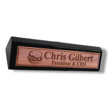 Load image into Gallery viewer, Desk Wedge Name Plate - PERSONALIZED - Hamburger - 11 Inches