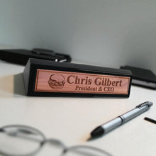 Load image into Gallery viewer, Desk Wedge Name Plate - PERSONALIZED - Hamburger - 11 Inches