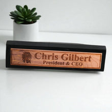 Load image into Gallery viewer, Desk Wedge Name Plate - PERSONALIZED - Indian Chief - 11 Inches