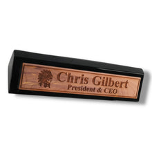 Load image into Gallery viewer, Desk Wedge Name Plate - PERSONALIZED - Indian Chief - 11 Inches