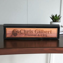 Load image into Gallery viewer, Desk Wedge Name Plate - PERSONALIZED - Eagle - 11 Inches