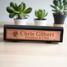 Load image into Gallery viewer, Desk Wedge Name Plate - PERSONALIZED - Flying Dragon - 11 Inches