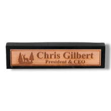 Load image into Gallery viewer, Desk Wedge Name Plate - PERSONALIZED - Deer Scene - 11 Inches