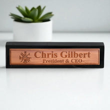 Load image into Gallery viewer, Desk Wedge Name Plate - PERSONALIZED - Firefighter - 11 Inches