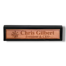 Load image into Gallery viewer, Desk Wedge Name Plate - PERSONALIZED - Firefighter - 11 Inches