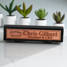 Load image into Gallery viewer, Desk Wedge Name Plate - PERSONALIZED - 2nd Amendment - 11 Inches