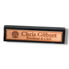 Load image into Gallery viewer, Desk Wedge Name Plate - PERSONALIZED - Celtic Tree of life - 11 Inches