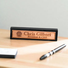 Load image into Gallery viewer, Desk Wedge Name Plate - PERSONALIZED - Celtic Tree of life - 11 Inches