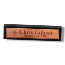 Load image into Gallery viewer, Desk Wedge Name Plate - PERSONALIZED - Cross - 11 Inches