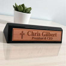 Load image into Gallery viewer, Desk Wedge Name Plate - PERSONALIZED - Cat - 11 Inches