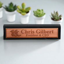 Load image into Gallery viewer, Desk Wedge Name Plate - PERSONALIZED - Cowboy Boots - 11 Inches