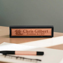 Load image into Gallery viewer, Desk Wedge Name Plate - PERSONALIZED - Cowboy Boots - 11 Inches