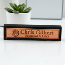 Load image into Gallery viewer, Desk Wedge Name Plate - PERSONALIZED - Wheel Tire - 11 Inches