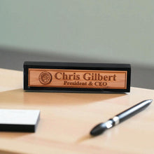 Load image into Gallery viewer, Desk Wedge Name Plate - PERSONALIZED - Wheel Tire - 11 Inches