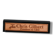 Load image into Gallery viewer, Desk Wedge Name Plate - PERSONALIZED - Water Spigot - 11 Inches