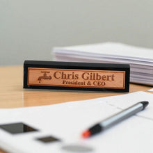 Load image into Gallery viewer, Desk Wedge Name Plate - PERSONALIZED - Water Spigot - 11 Inches