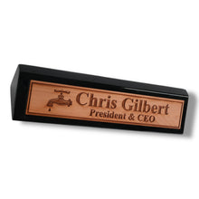 Load image into Gallery viewer, Desk Wedge Name Plate - PERSONALIZED - Water Spigot - 11 Inches
