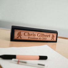 Load image into Gallery viewer, Desk Wedge Name Plate - PERSONALIZED - Bigfoot Sasquatch - 11 Inches