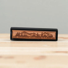 Load image into Gallery viewer, Desk Wedge Name Plate - The Mountains are calling - 11 Inches