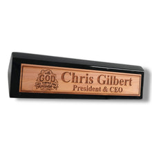 Load image into Gallery viewer, Desk Wedge Name Plate - PERSONALIZED - With God all things are possible - 11 Inches