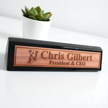 Load image into Gallery viewer, Desk Wedge Name Plate - PERSONALIZED - Pit Bull - 11 Inches