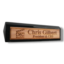 Load image into Gallery viewer, Desk Wedge Name Plate - PERSONALIZED - Worlds most awesome film editor - 11 Inches
