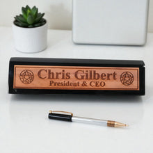 Load image into Gallery viewer, Desk Wedge Name Plate - PERSONALIZED - Demon Trap - 11 Inches