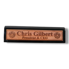 Load image into Gallery viewer, Desk Wedge Name Plate - PERSONALIZED - Demon Trap - 11 Inches