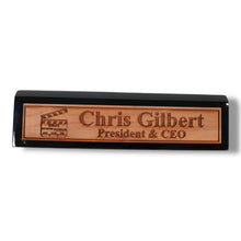 Load image into Gallery viewer, Desk Wedge Name Plate - PERSONALIZED - Worlds most awesome film director - 11 Inches