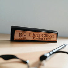 Load image into Gallery viewer, Desk Wedge Name Plate - PERSONALIZED - Worlds most awesome film director - 11 Inches