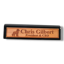 Load image into Gallery viewer, Desk Wedge Name Plate - PERSONALIZED - Golden Doodle - 11 Inches