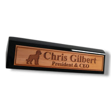 Load image into Gallery viewer, Desk Wedge Name Plate - PERSONALIZED - Golden Doodle - 11 Inches
