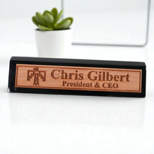 Load image into Gallery viewer, Desk Wedge Name Plate - PERSONALIZED - Thunderbird Native American - 11 Inches