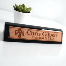 Load image into Gallery viewer, Desk Wedge Name Plate - PERSONALIZED - Thunderbird Native American - 11 Inches