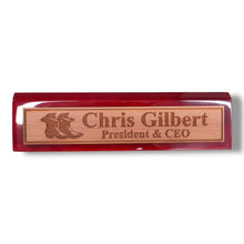 Load image into Gallery viewer, Desk Wedge Name Plate - PERSONALIZED - Cowboy Boots - 11 Inches