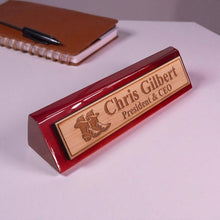 Load image into Gallery viewer, Desk Wedge Name Plate - PERSONALIZED - Cowboy Boots - 11 Inches